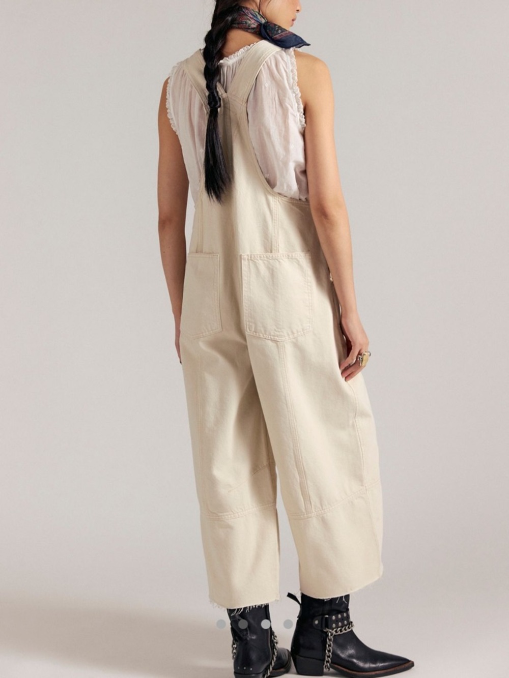 We The Free Rambler Overalls in Cream Size L NWT - Picture 2 of 15